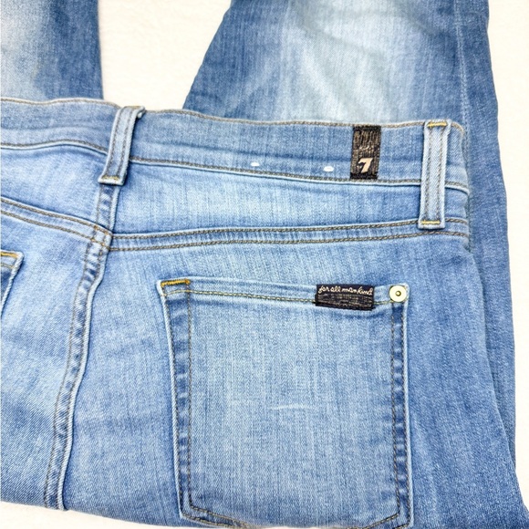 7 For All Mankind Light Blue Denim Jeans - Picture 4 of 5